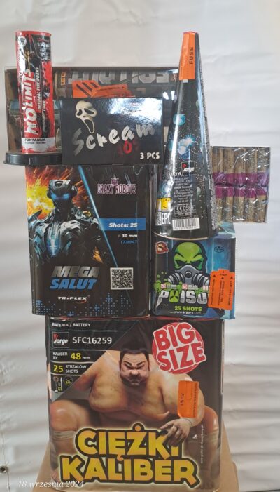 BOX SCREAM 10S ZESTAW FAJERWERKÓW z Petardami Funke 10S Scream
