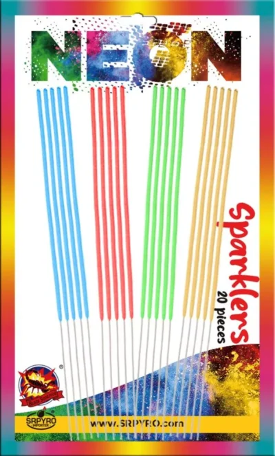 Neonowe Zimne Ognie 28cm 20sztuk CLE6303