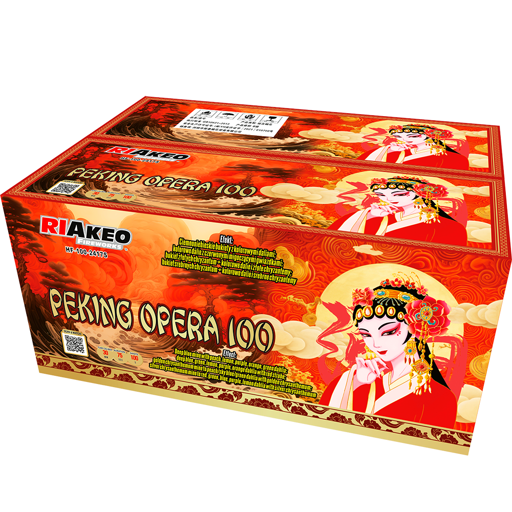 Riakeo HF-100-2417S — PEKING OPERA 100 (100 strzałów, 30 mm) Riakeo HF-100-2417S — PEKING OPERA 100 (100 strzałów, 30 mm)