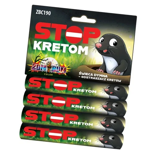 Świece dymne STOP KRETOM ZBC190 – 4 sztuki | Odstraszacz kretów i dzikich zwierząt Świece dymne STOP KRETOM ZBC190 – 4 sztuki | Odstraszacz kretów i dzikich zwierząt